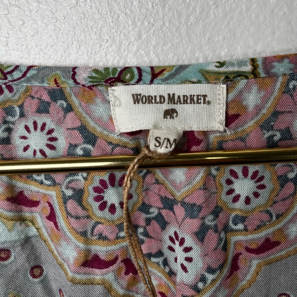 World Market boho v-neck maxi dress size S/M new with tags - Picture 4 of 9